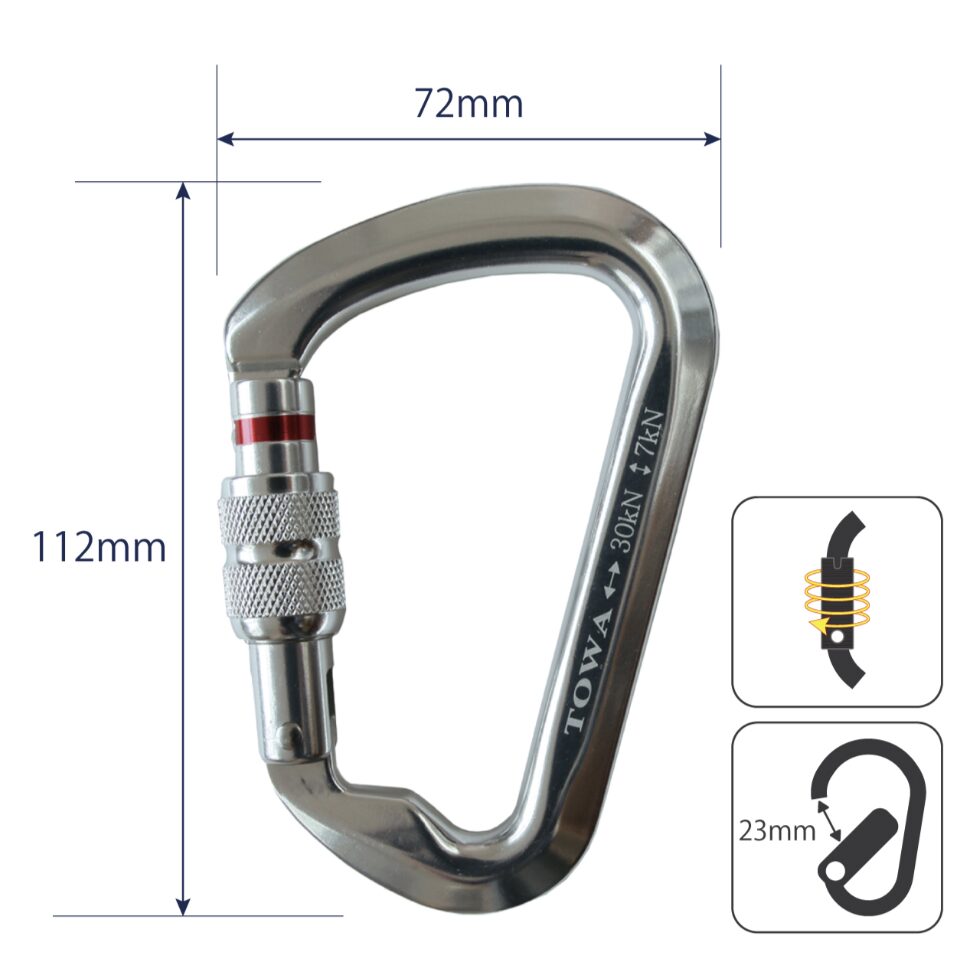 レスキューカラビナ スクリューロック