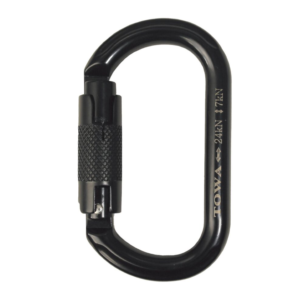オーバルブラックカラビナ オートロック